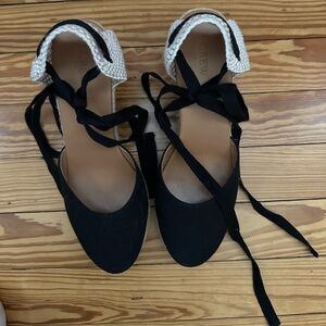 J Crew Espadrille Wedges — Wrap/Bow Ankle